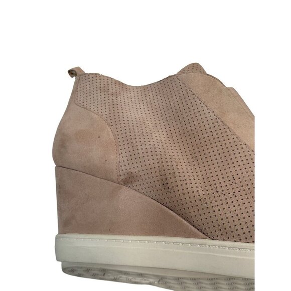 Linea Paolo Light Pastel Pink Perforated Felicia Wedge Platform Slip on Sneakers - Picture 13 of 14